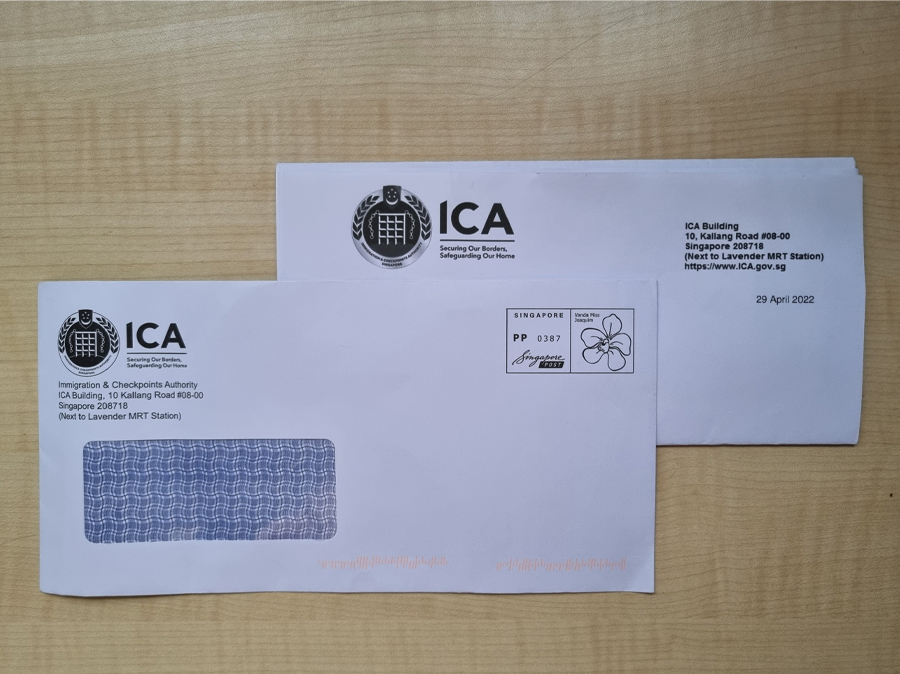 Hai lá thư ICA gửi vào mailbox của địa chỉ mình cung cấp