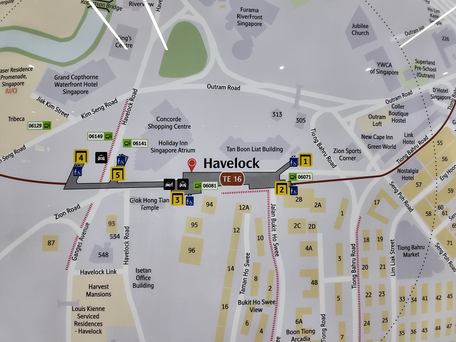 Bản đồ khu vực xung quanh 1 trạm MRT