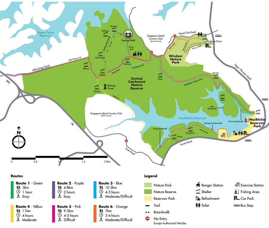 Bản đồ MacRitchie Reservoir