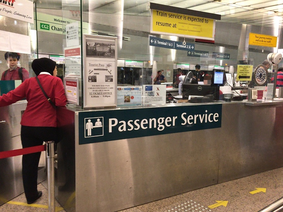 Quầy mua vé phương tiện công cộng ở Sân bay Changi